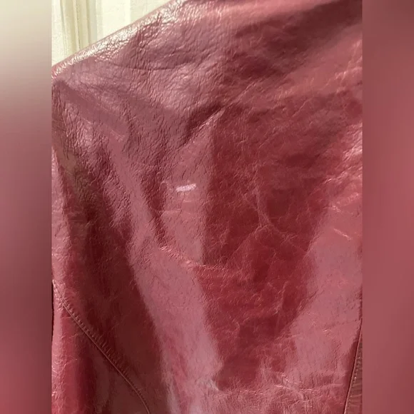 Copper Key Burgundy Leather Shirt Jacket - Picture 8 of 10